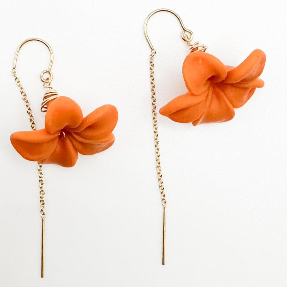 Flower Threader Earrings