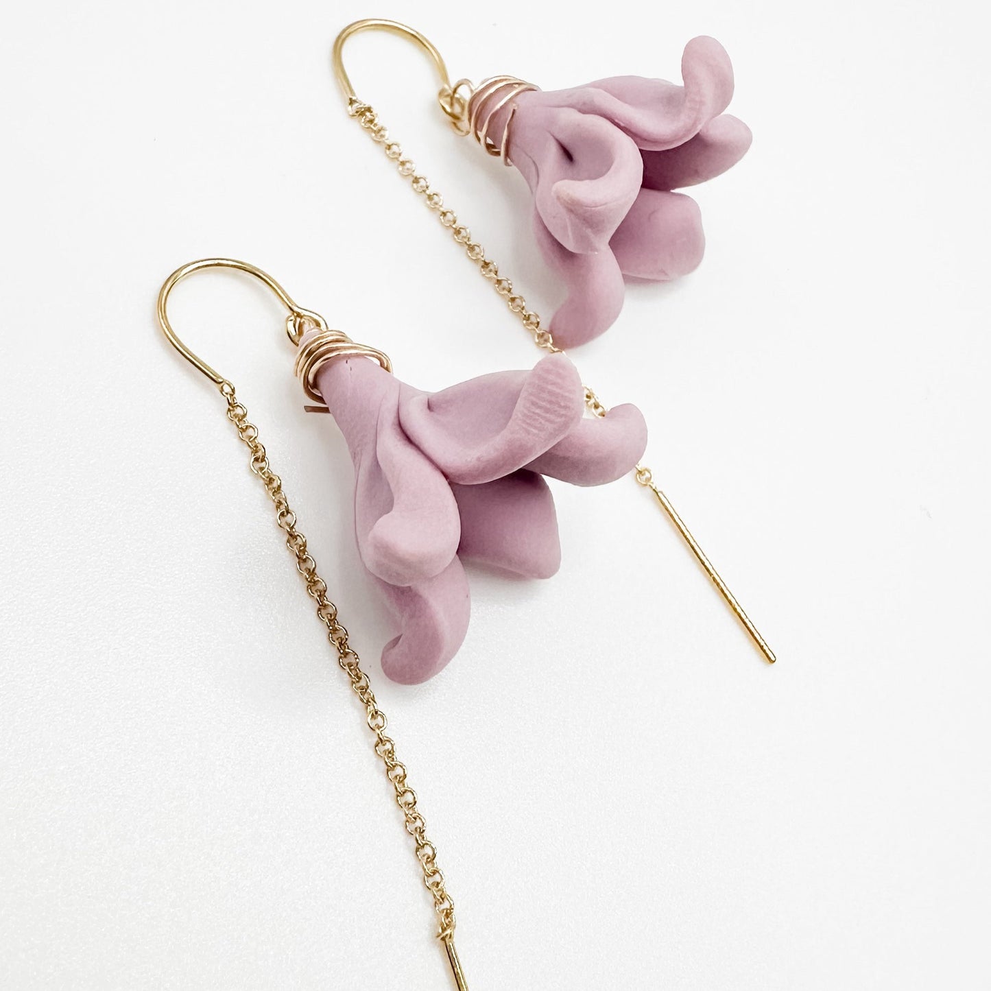 Flower Threader Earrings