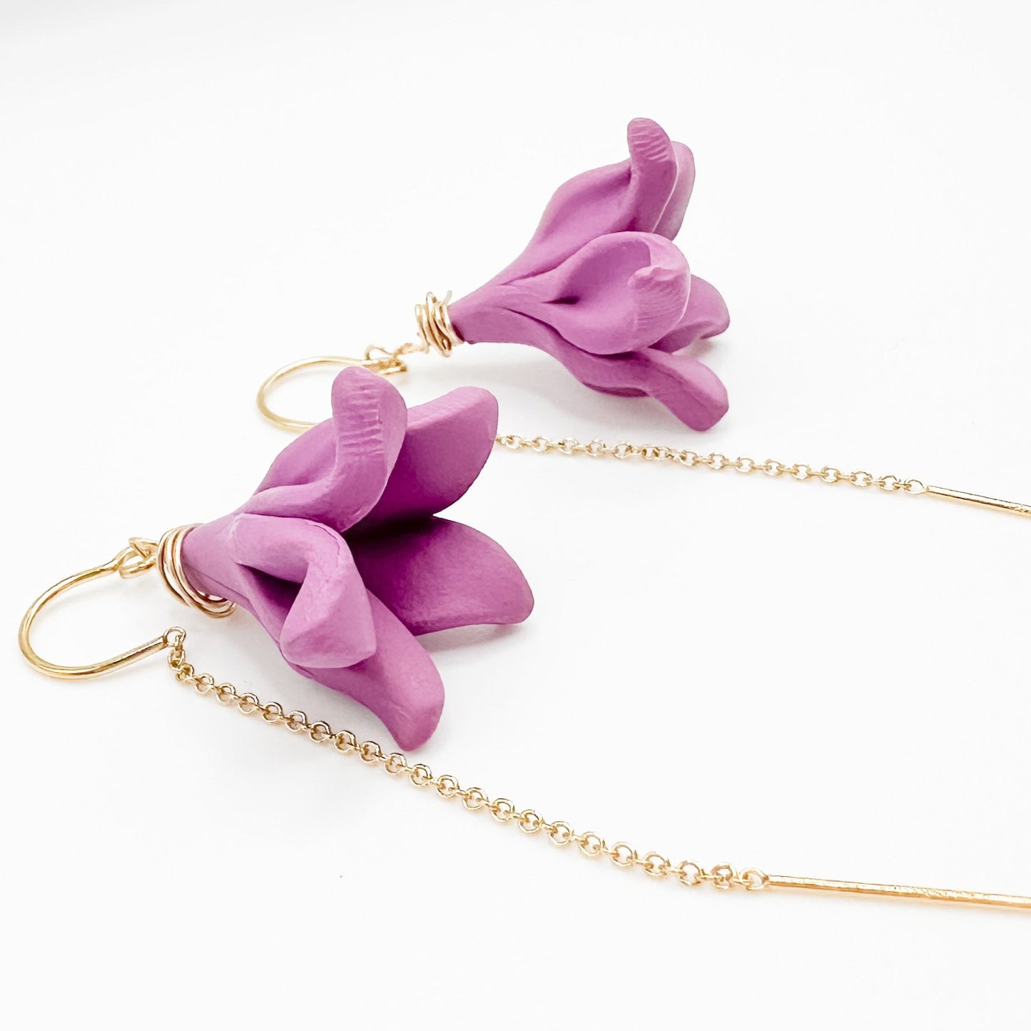 Flower Threader Earrings