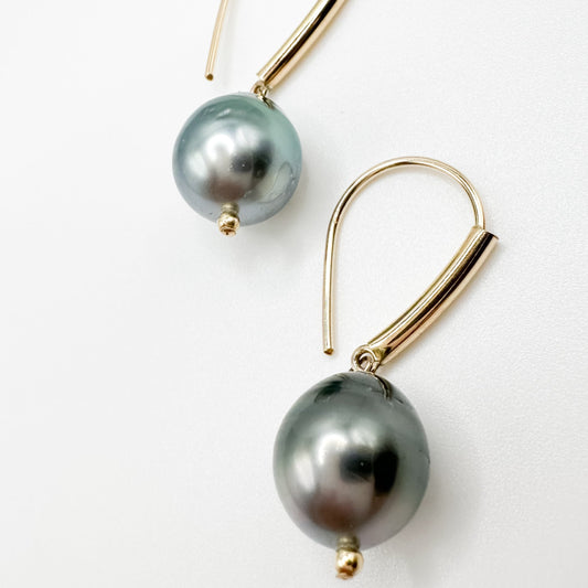 Single Pearl Drop Earrings